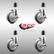 Service Caster 5 Inch 316SS Thermoplastic Rubber Swivel 1-7/8 Inch Stem Caster Set Brake SCC SCC-SS316EX20S514-TPRB-TLB-178-4 - alternate 3